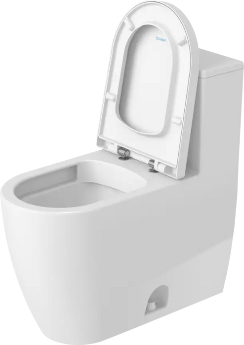 Duravit- ME by Starck One Piece Toilet Rimless Elongated  1.28/1.28 GPF, Trip lever placement: Top, White High Gloss