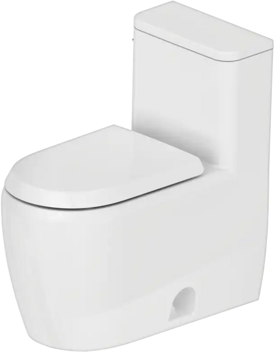Duravit- Collection One One Piece Toilet Rimless  1.28 GPF, HygieneGlaze, Trip lever placement: Left, White High Gloss