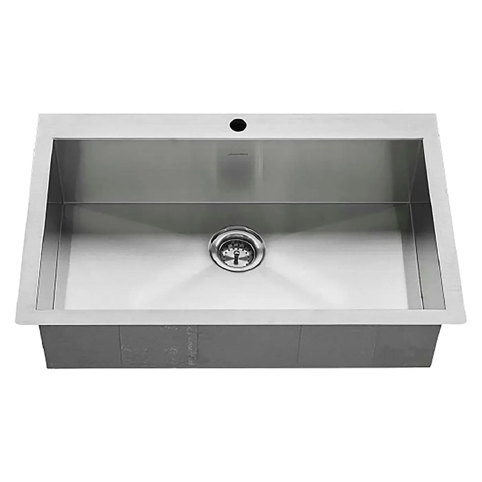 Edgewater Shop Collection Edgewater® 33 x 22-Inch Stainless Steel 1-Hole Dual Mount Single-Bowl Kitchen Sink