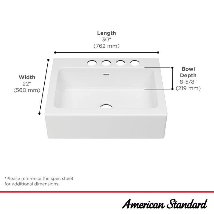 Delancey 30 x 22-Inch Cast Iron 4-Hole Undermount Single-Bowl Apron Front Kitchen Sink