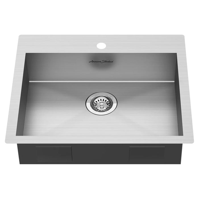 Edgewater Shop Collection Edgewater® 25 x 22-Inch Stainless Steel 1-Hole Dual Mount Single-Bowl ADA Kitchen Sink