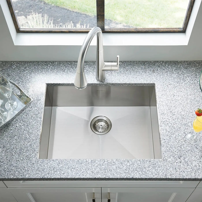 Edgewater Shop Collection Edgewater® 25 x 22-Inch Stainless Steel 1-Hole Dual Mount Single-Bowl ADA Kitchen Sink