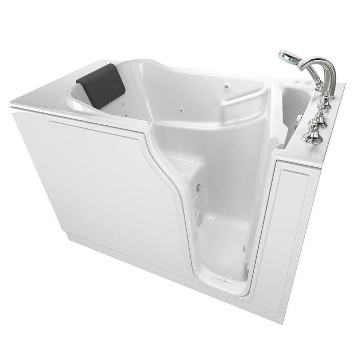 Gelcoat WIT Gelcoat Value Series 30x52 Inch Walk-In Bathtub with Whirlpool Massage System - Left Hand Door and Drain