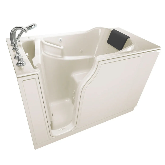Gelcoat WIT Gelcoat Premium Series 30 x 52 -Inch Walk-in Tub With Whirlpool System - Left-Hand Drain With Faucet