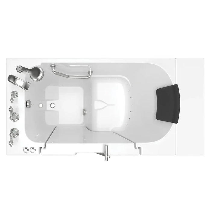 Gelcoat WIT Gelcoat Premium Series 30 x 52 -Inch Walk-in Tub With Air Spa System - Left-Hand Drain With Faucet