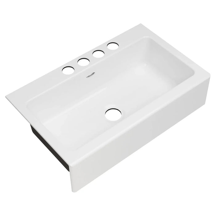 Delancey 36 x 22-Inch Cast Iron 4-Hole Undermount Single-Bowl Apron Front Kitchen Sink