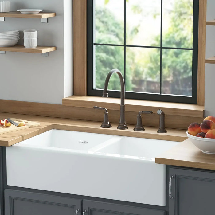 Delancey 36 x 22-Inch Cast Iron 4-Hole Undermount Single-Bowl Apron Front Kitchen Sink