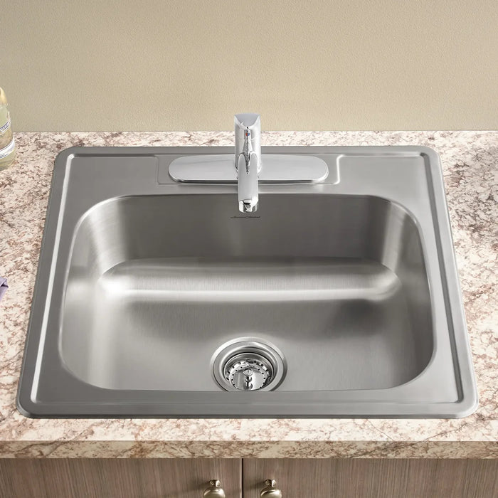 Colony® 25 x 22-Inch Stainless Steel 3-Hole Top Mount Single-Bowl ADA Kitchen Sink