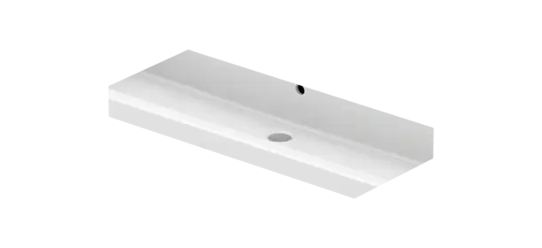 Vero Wall Mounted Sink  47 1/4 " x 18 1/2 ", without Faucet hole, White High Gloss