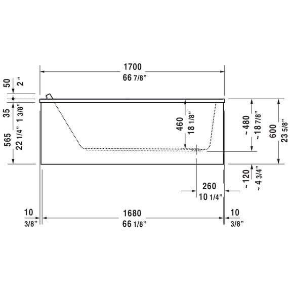 Duravit-Starck Built-in bathtub