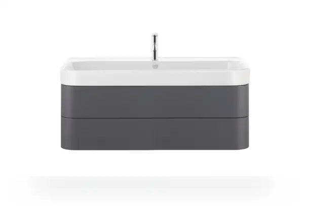 Happy D.2 Wall Mounted Sink  47 1/4 " x 19 7/8 ", with Overflow, 1 x Faucet hole, White High Gloss