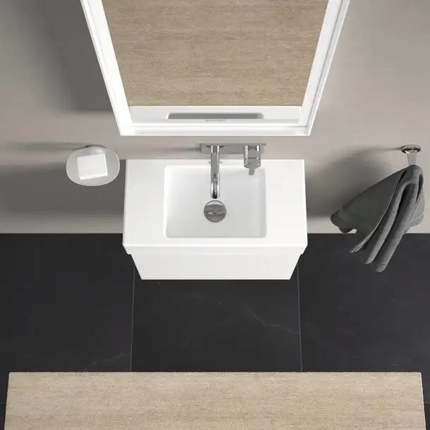 Duravit -Vero Air Wall Mounted Sink  19 5/8 " x 9 7/8 ", without Overflow, without Faucet hole, White High Gloss