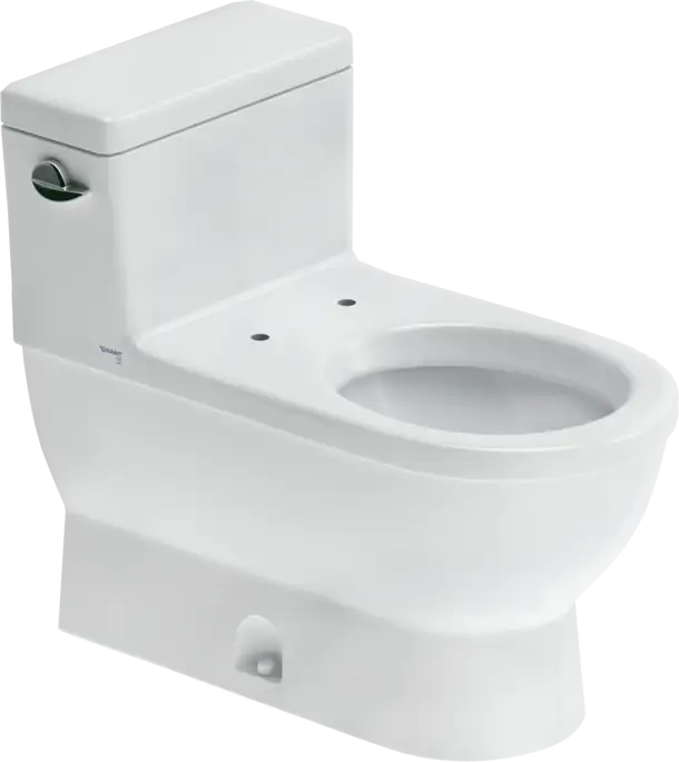 Duravit- Starck 3 One Piece Toilet Elongated  1.28/1.28 GPF, Trip lever placement: Right, White High Gloss