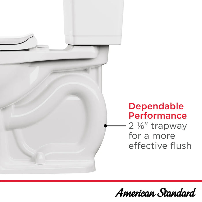 Yorkville® Two-Piece Pressure Assist 1.1 gpf/4.2 Lpf Chair Height Back Outlet Elongated EverClean® Toilet
