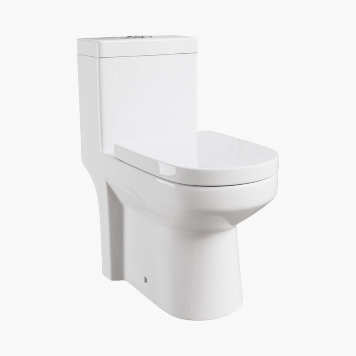 Compact 12" Rough In Toilet – HOROW 8733S One-Piece Round Design