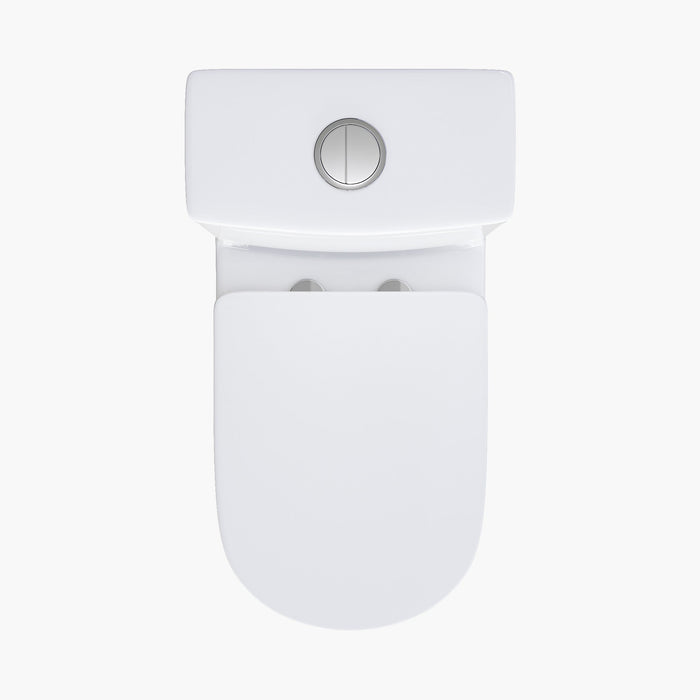 Compact 12" Rough In Toilet – HOROW 8733S One-Piece Round Design