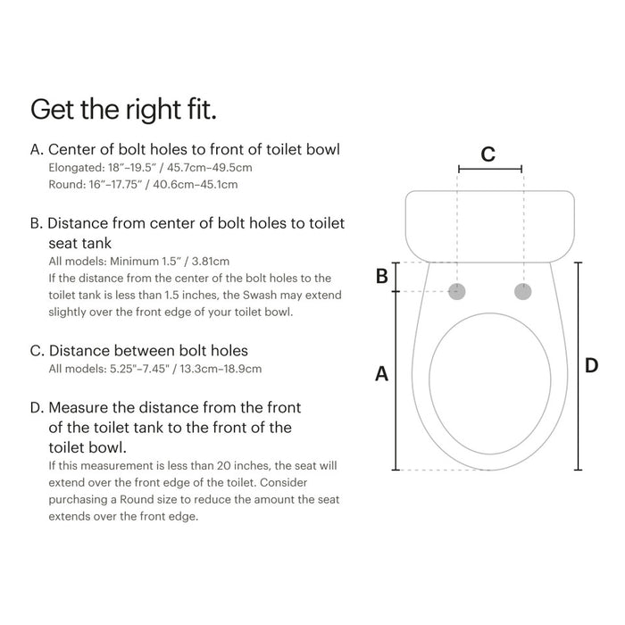 Brondell Swash BL67 Advanced Bidet Toilet Seat with Side Arm Control