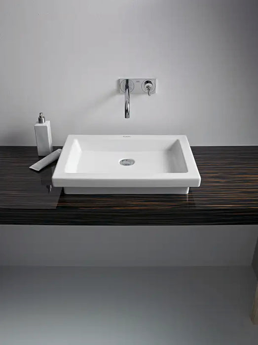 Design Classics Drop-In Sink  22 7/8 " x 16 3/8 ", without Overflow, without Faucet hole, Ground, White High Gloss