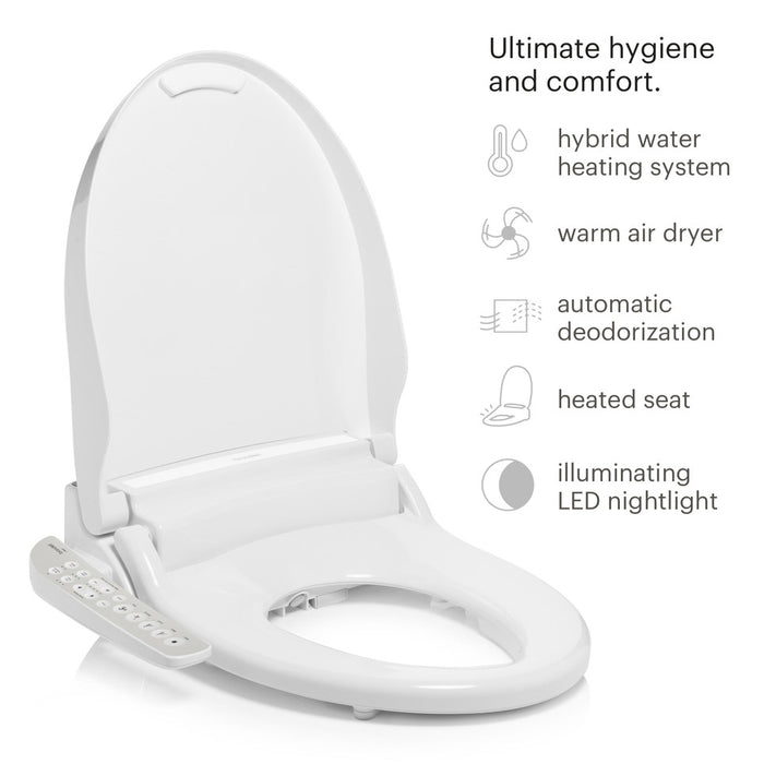 Brondell Swash DR801 Advanced Bidet Toilet Seat with Side Arm Control