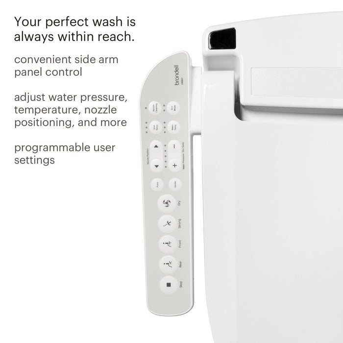 Brondell Swash DR801 Advanced Bidet Toilet Seat with Side Arm Control