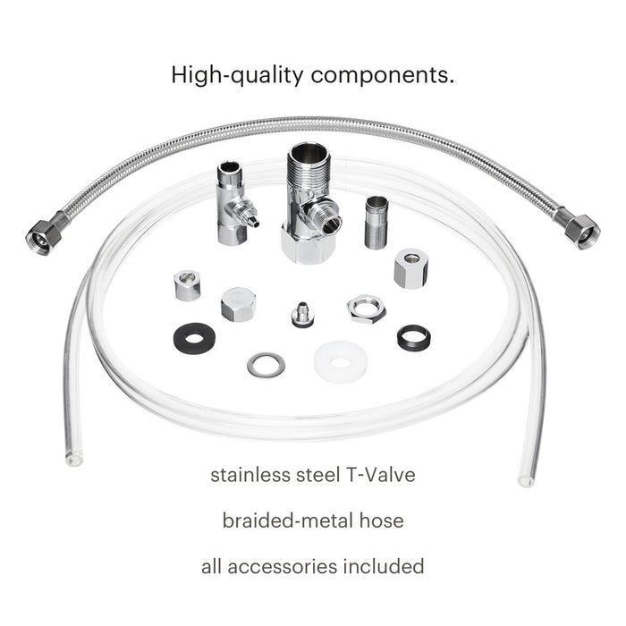 Brondell Side-Mounted Bidet Attachment with Adjustable Spray Wand, Dual Temperature