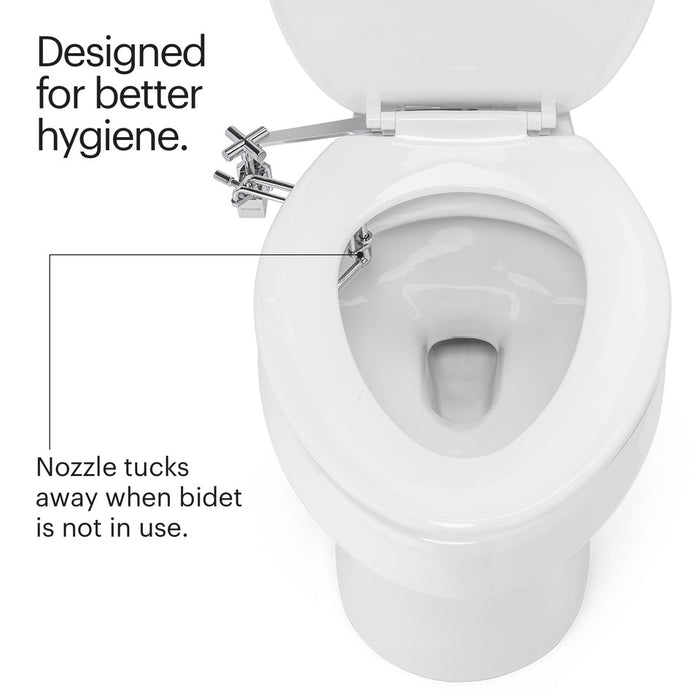 Brondell Side-Mounted Bidet Attachment with Adjustable Spray Wand, Dual Temperature