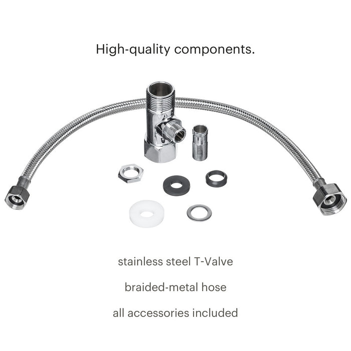 Brondell Side-Mounted Bidet Attachment with Adjustable Spray Wand