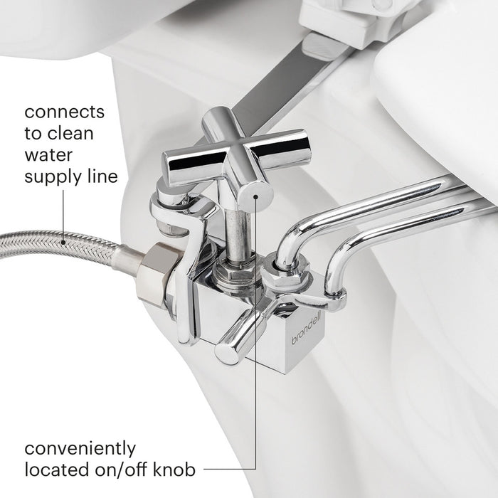 Brondell Side-Mounted Bidet Attachment with Adjustable Spray Wand