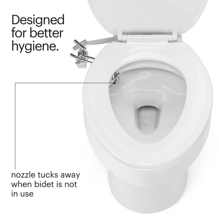 Brondell Side-Mounted Bidet Attachment with Adjustable Spray Wand