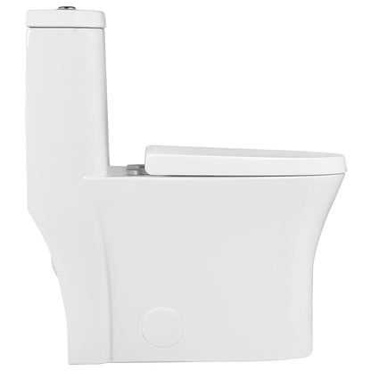 CONCORD One Piece Toilet, Dual Flush 1.1/1.6 GPF and MAP 600g, Standard White Toilet Bowl
