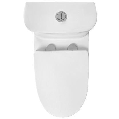 CONCORD One Piece Toilet, Dual Flush 1.1/1.6 GPF and MAP 600g, Standard White Toilet Bowl