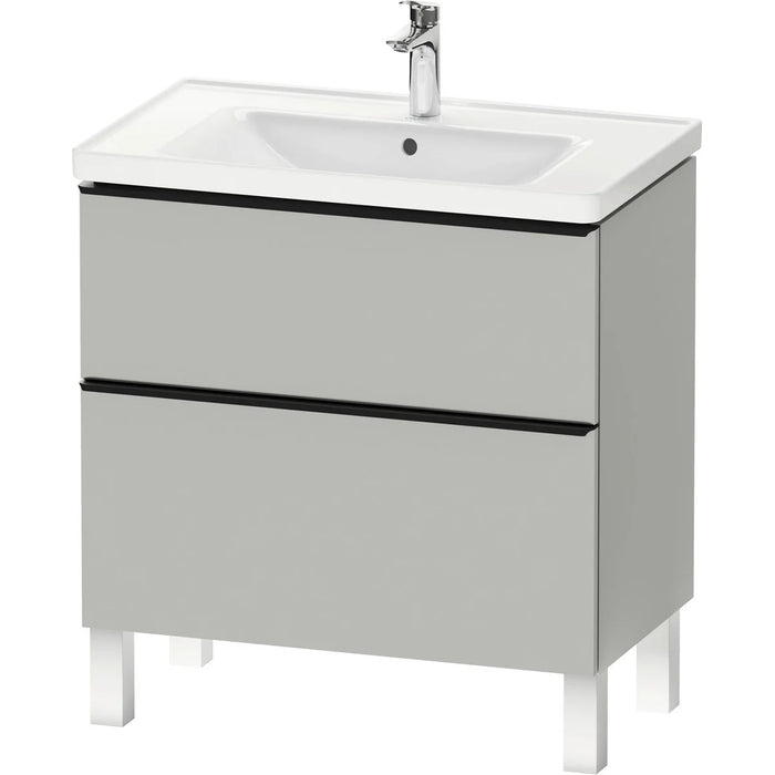 D-Neo Vanity cabinet with sink  Number of drawers: 2, with Overflow, Concrete Gray Matte