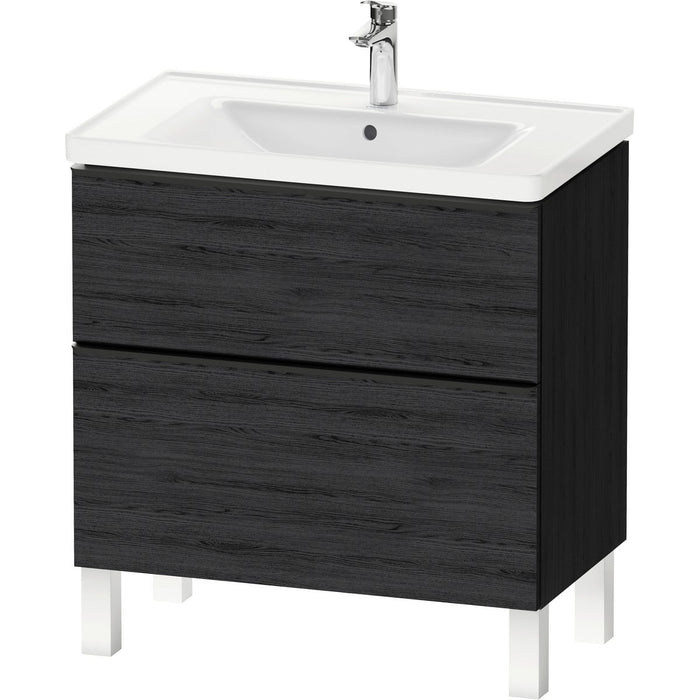 D-Neo Vanity cabinet with sink  Number of drawers: 2, with Overflow, White Matte