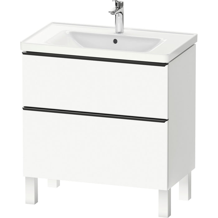 D-Neo Vanity cabinet with sink  Number of drawers: 2, with Overflow, Concrete Gray Matte