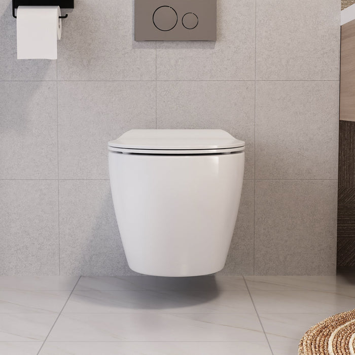 LIBERTY Wall-Hung Elongated Toilet, 1.1/1.6GPF Dual-Flush  with Multiple Colors