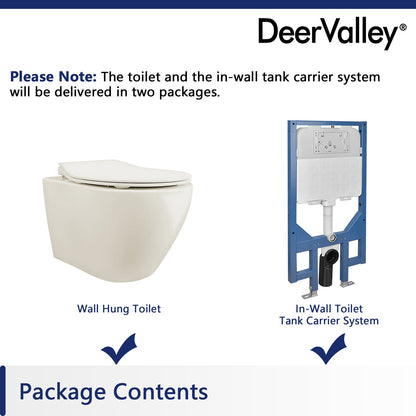 LIBERTY Wall-Hung Elongated Toilet, 1.1/1.6GPF Dual-Flush  with Multiple Colors
