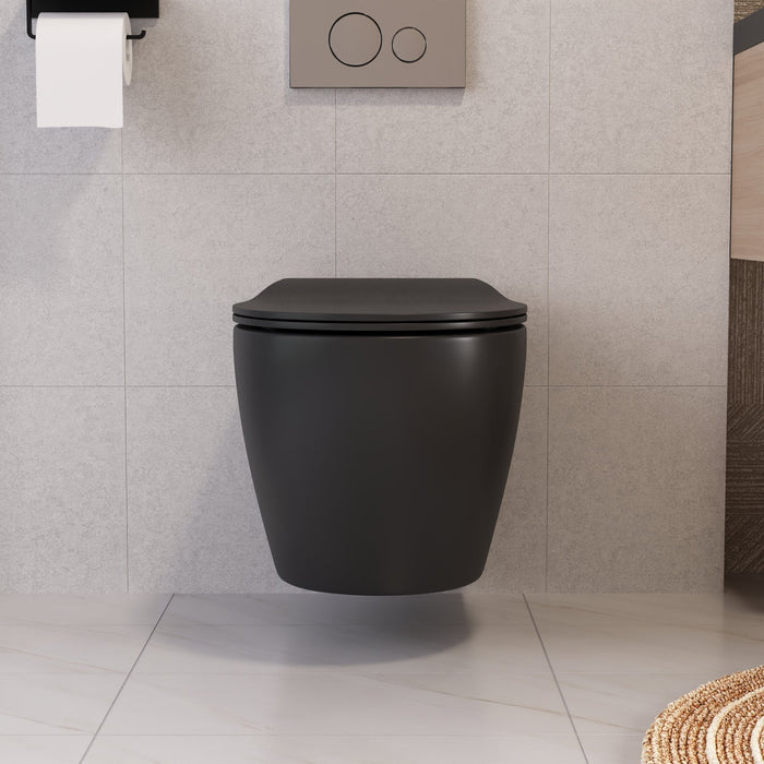 LIBERTY Wall-Hung Elongated Toilet, 1.1/1.6GPF Dual-Flush  with Multiple Colors