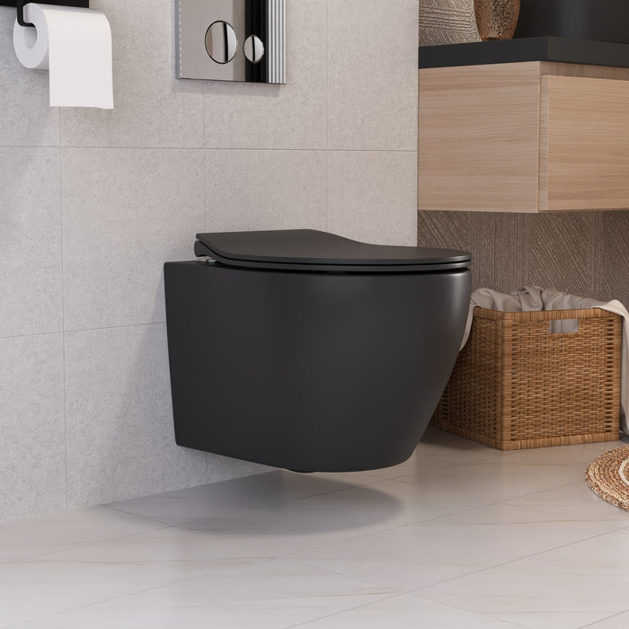 LIBERTY Wall-Hung Elongated Toilet, 1.1/1.6GPF Dual-Flush  with Multiple Colors