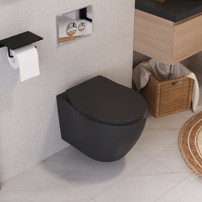 LIBERTY Wall-Hung Elongated Toilet, 1.1/1.6GPF Dual-Flush  with Multiple Colors