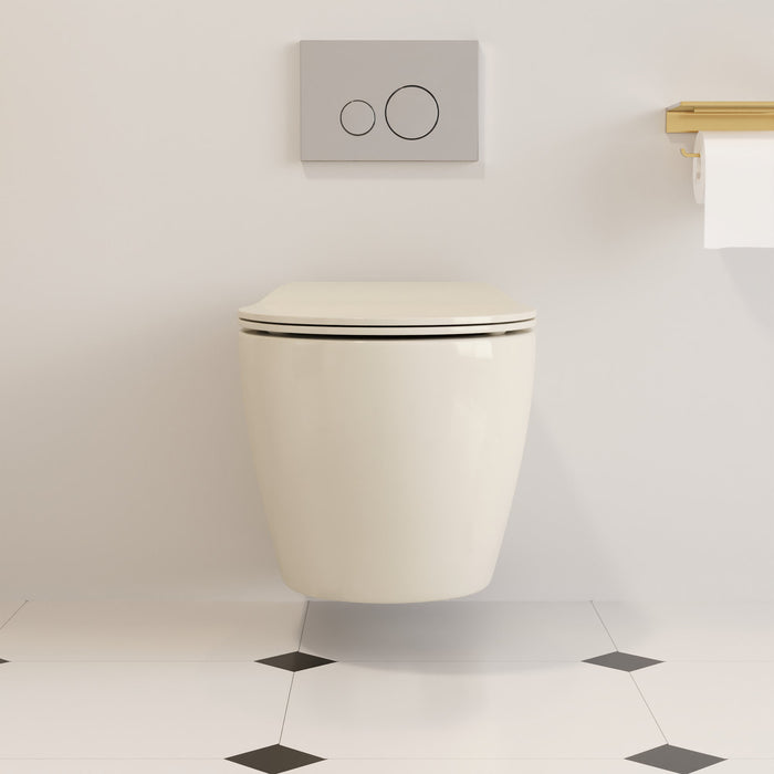 LIBERTY Wall-Hung Elongated Toilet, 1.1/1.6GPF Dual-Flush  with Multiple Colors