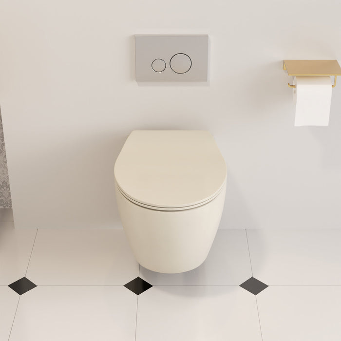 LIBERTY Wall-Hung Elongated Toilet, 1.1/1.6GPF Dual-Flush  with Multiple Colors