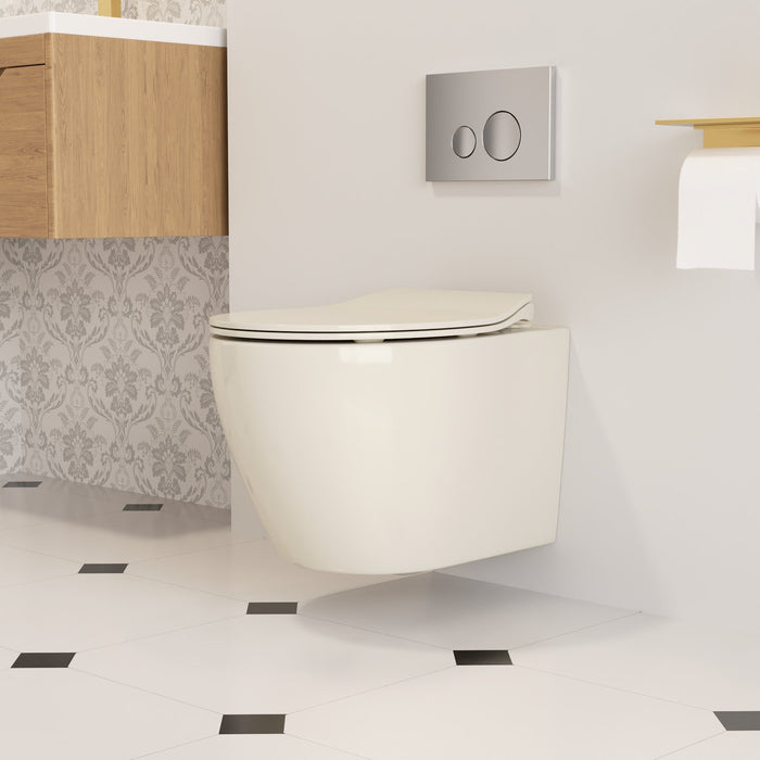 LIBERTY Wall-Hung Elongated Toilet, 1.1/1.6GPF Dual-Flush  with Multiple Colors