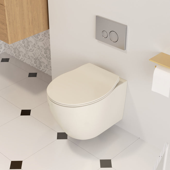LIBERTY Wall-Hung Elongated Toilet, 1.1/1.6GPF Dual-Flush  with Multiple Colors