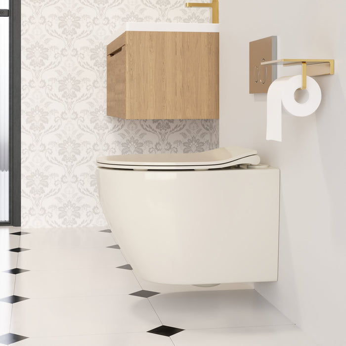 LIBERTY Wall-Hung Elongated Toilet, 1.1/1.6GPF Dual-Flush  with Multiple Colors
