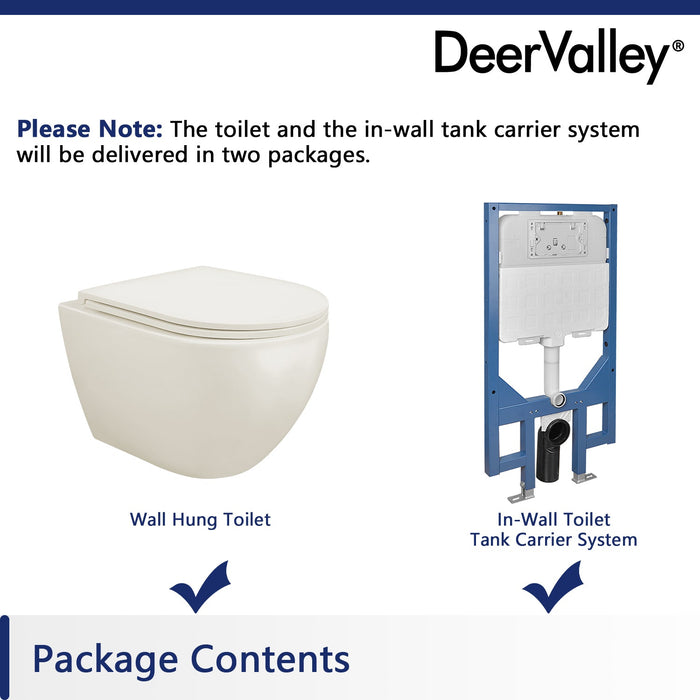 LIBERTY Wall-Hung Elongated Toilet, 1.1/1.6GPF Siphon Flushing with Multiple Colors