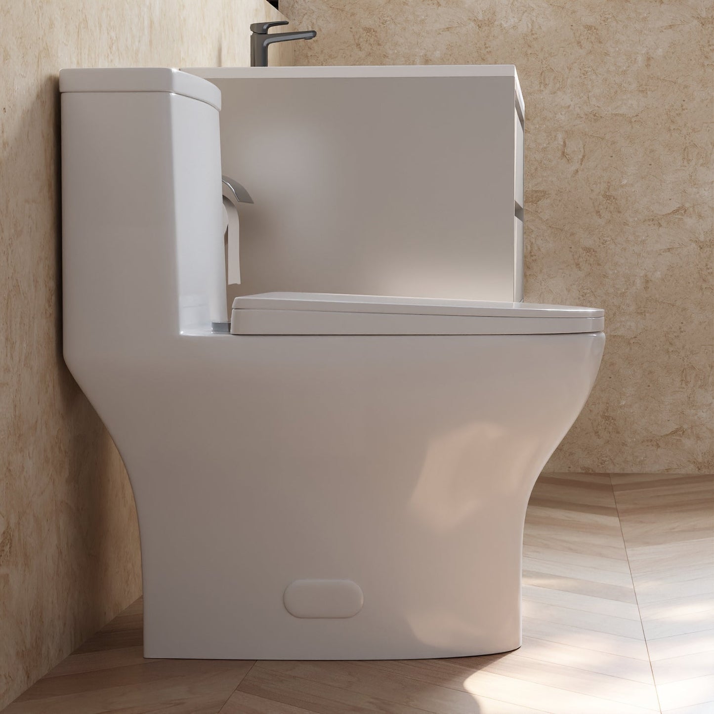 DeerValley DV-1F0073 – One-Piece Elongated Toilet