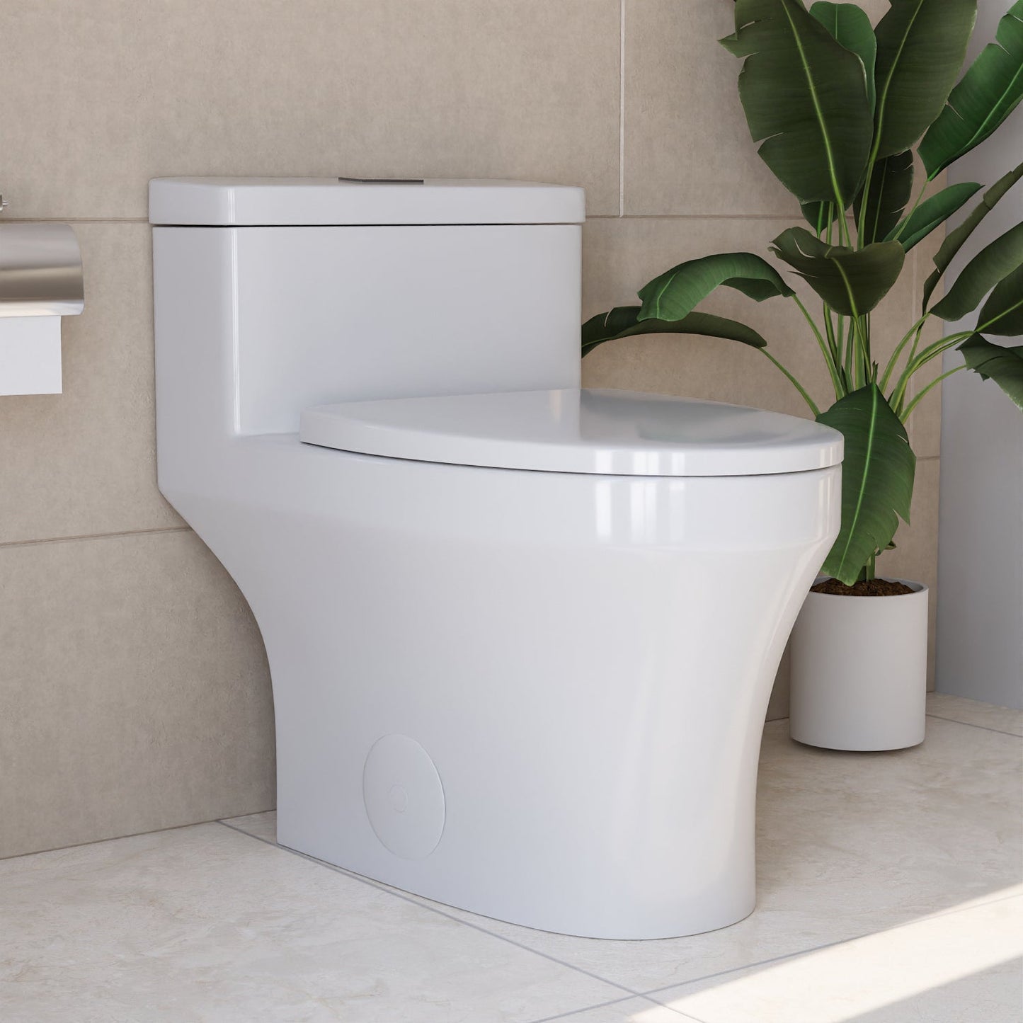DeerValley DV-1F0075 – One-Piece Dual-Flush Elongated Toilet