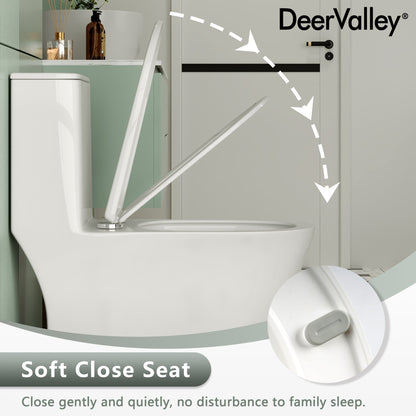 DeerValley DV-1F0248 – One-Piece Dual-Flush Elongated Toilet