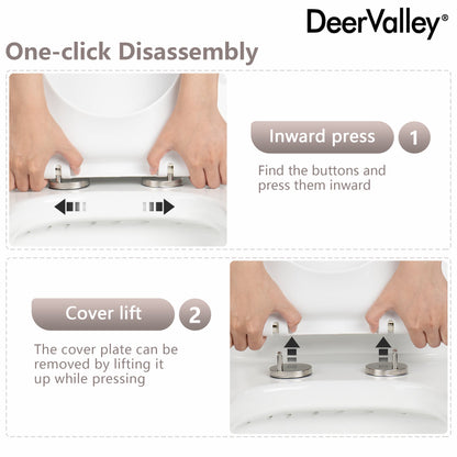 One Piece Toilet for Bathroom with Comfort Chair Seat ADA Height Skirted Toilets, White