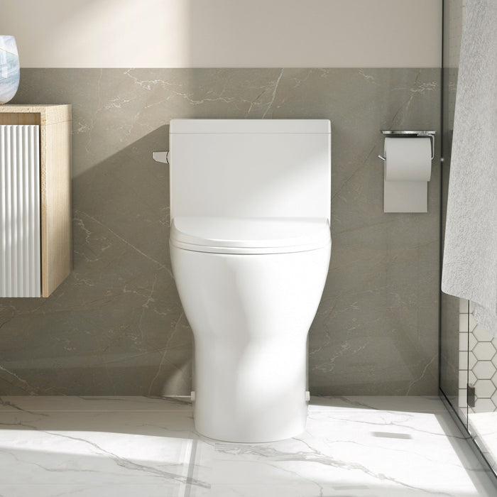 CONCORD One-Piece Elongated Toilet, 1.28 GPF Single-Flush